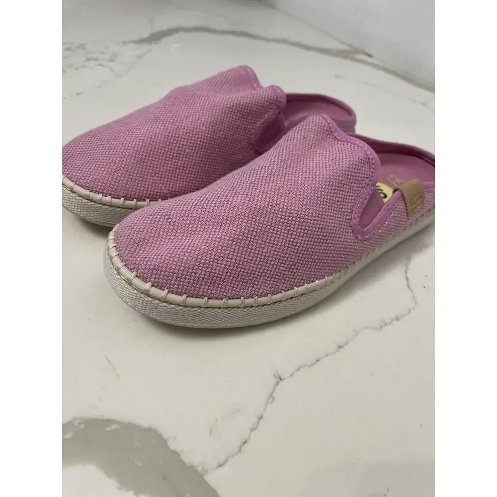 UGG Womens Espadrilles 9 Slip On Back Lavender Shoes Canvas Summer Beach Coastal - Picture 2 of 5